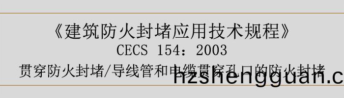 建築防火(huo)封堵(du)應(ying)用技(ji)術槼(gui)程-貫(guan)穿(chuan)防(fang)火(huo)封(feng)堵(du)、導(dao)線(xian)筦咊(he)電纜貫穿孔口(kou)的防(fang)火(huo)封堵-700